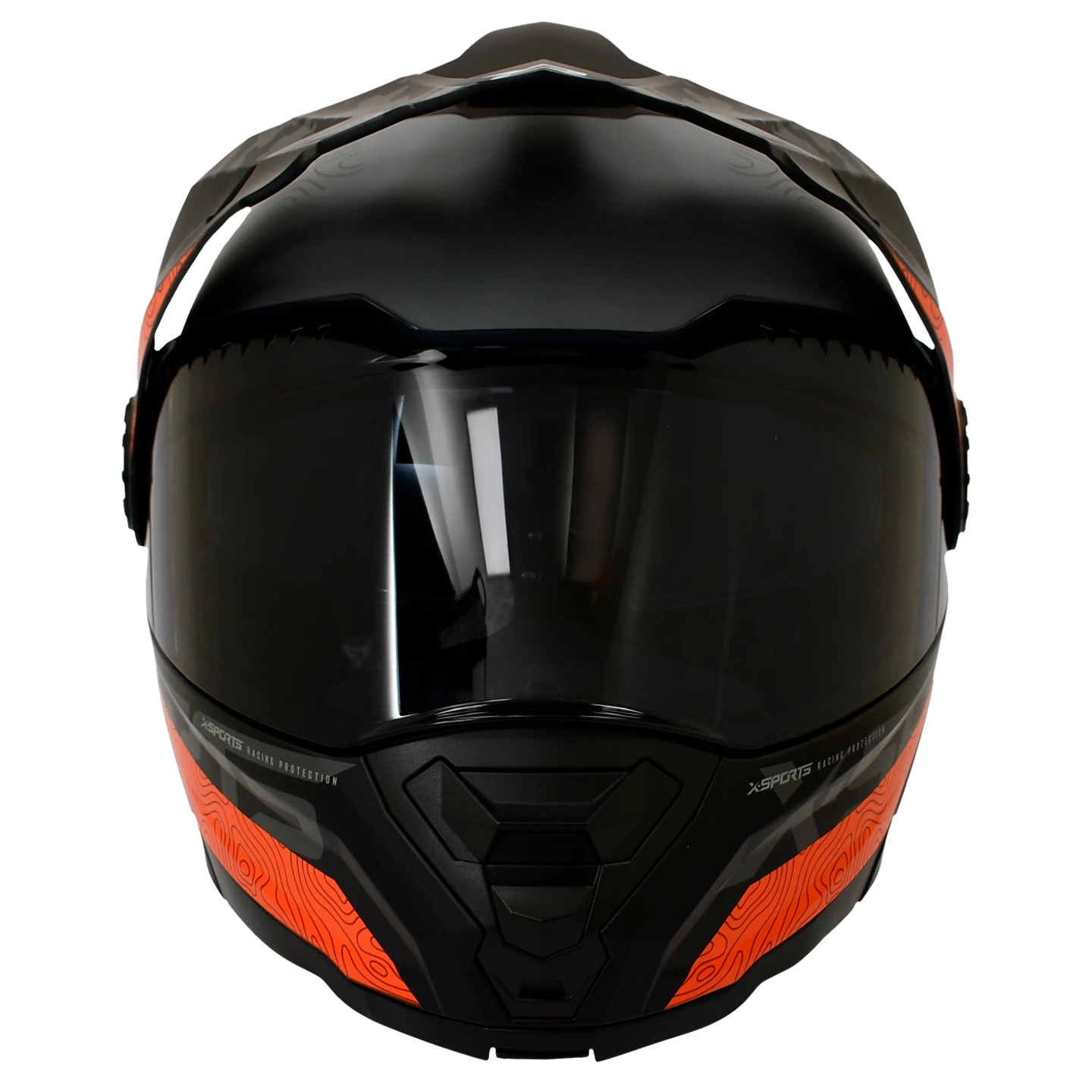 Casco X-Sports 165 Girard Gris Naranja-3