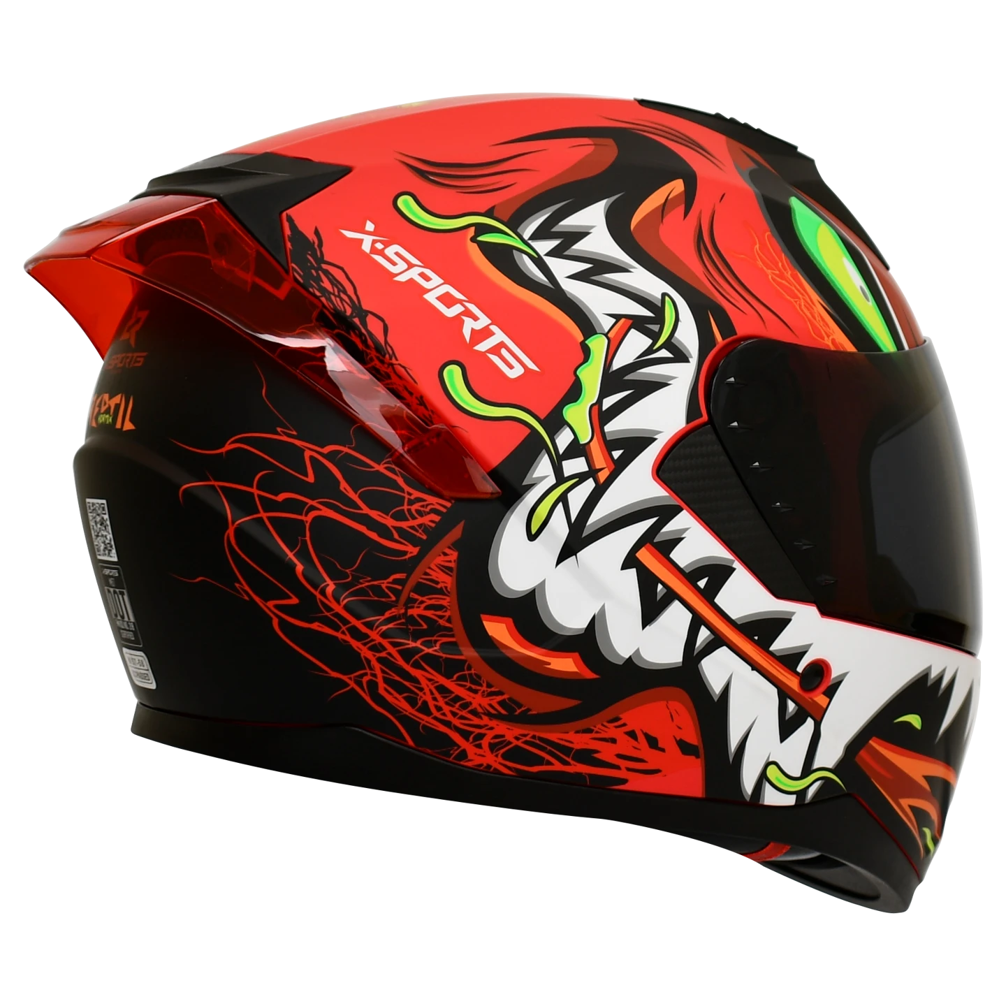 Casco X-Sports M67 Reptile Rojo-6