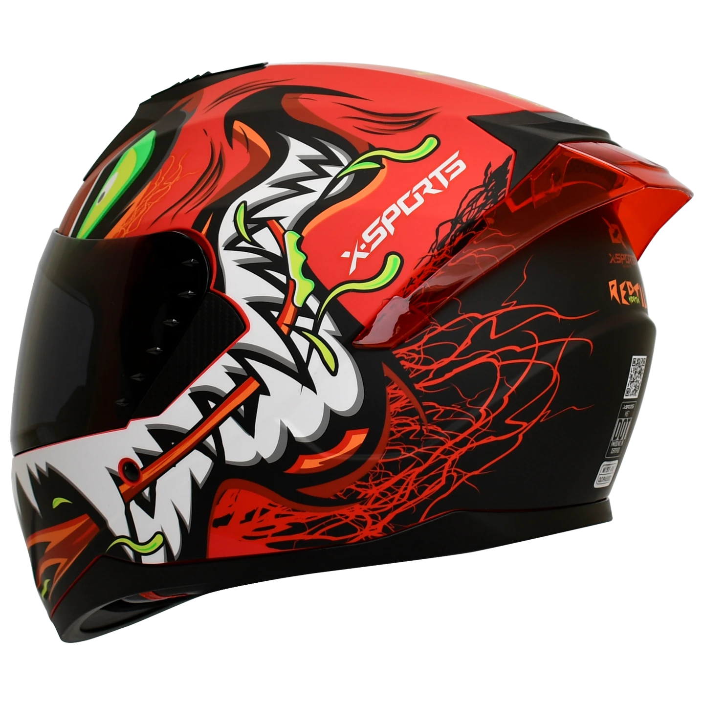 Casco X-Sports M67 Reptile Rojo-8