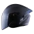 705 Solid Negro Mate Visor Negro