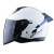705 Solid Blanco Brillante Visor Negro