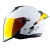 705 Solid Blanco Brillante Visor Rojo